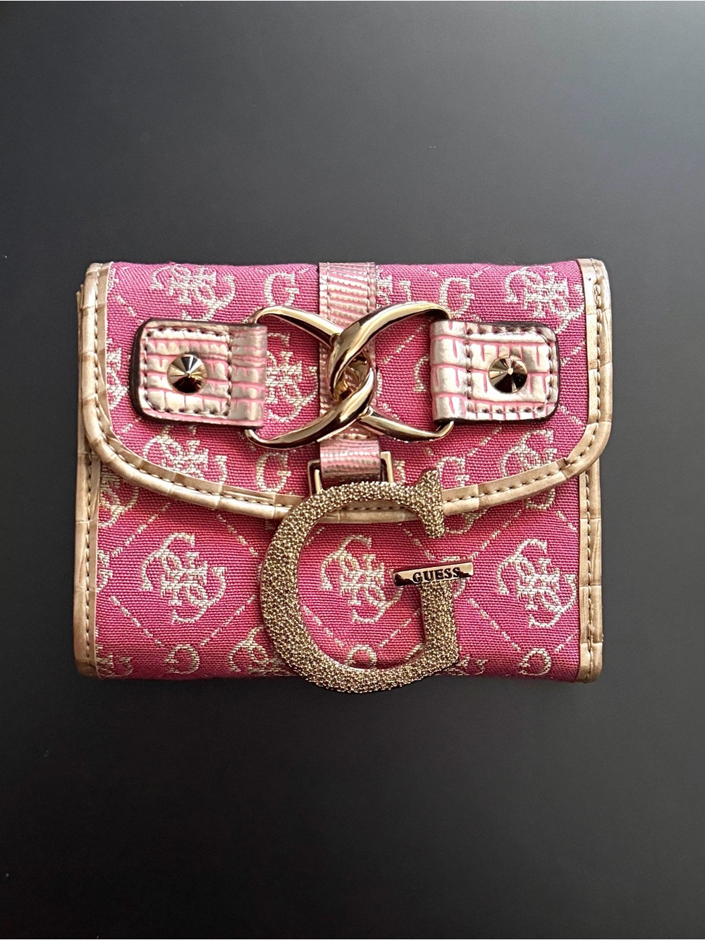 Rare Vintage GUESS Pink Mini Wallet